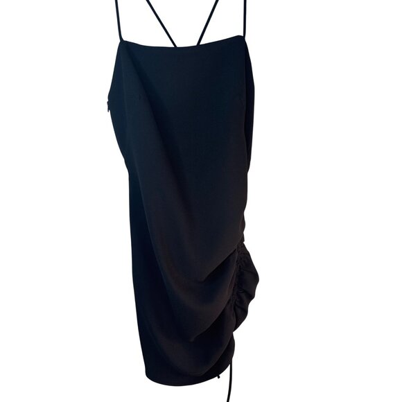 2/$30 ZARA Black Small Sleeveless Ruched Mini Dress NWT - Picture 10 of 16